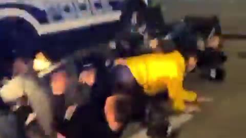 POLICE RUNS OVER PROTESTERS Was this Justified? YES or NO?