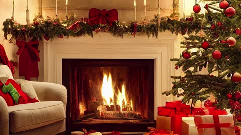 Christmas Piano Improvisations with Crackling Fireplace Sounds