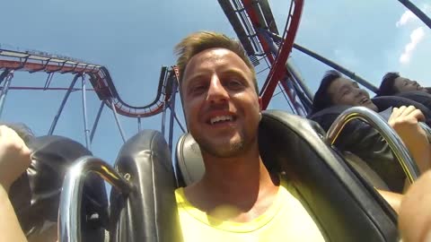 HUGE Vertical Drop !!! Diving Roller Coaster - POV - Happy Valley Shanghai - GoPro Hero3 - HD 1080p