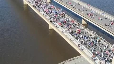 Parliament House - Canberra, Australia - Giant crowds of people protesting medical dictatorship