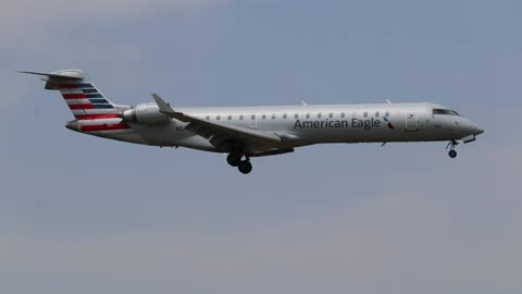 PSA Airlines/American Eagle CRJ-700 arriving at St Louis Lambert Intl - STL