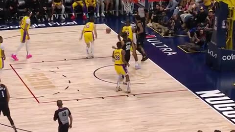 NBA LEBRON WITH THE UNREAL REJECTION 😱😱😱 LAL-DEN