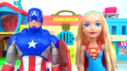 Grilling with Superheroes Using Barbecue BBQ Playset-2