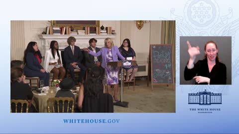 First Lady Jill Biden Honors the Class of 2022 National Student Poets Program at the White House