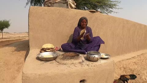 Desert Women Morning Routine Pakistan | Village Life Pakistan | Traditional Desert Village Food