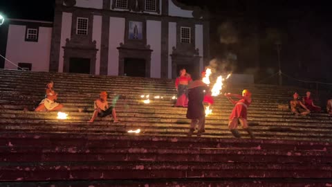 Espectáculo de fogo / Fireshow Feira Quinhentista / Medieval Fair Ribeira Grande Acores - 15.07.2023
