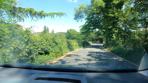 Driving to Coniston lake. Lake district. GoPro.