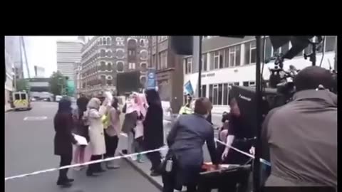 CNN caught staging a fake protest for the cameras in London !