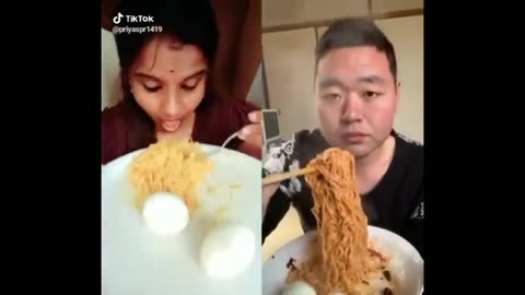 MUKBANG- Chinese Noodles Fast eating challenge