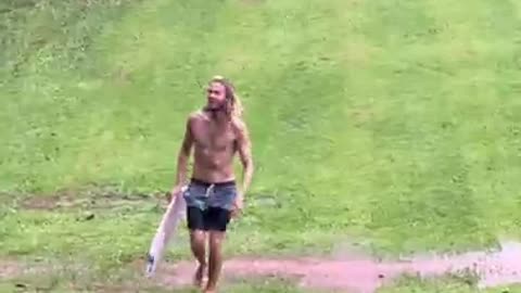 322# Skimboarding A Golf Course During FLASH FLOODS in Hawaii