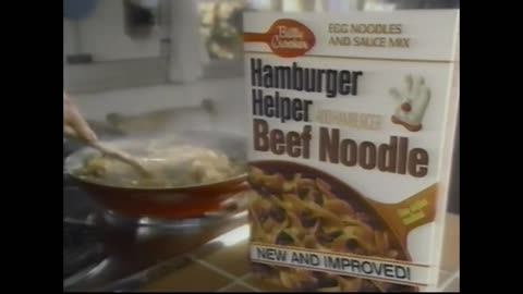 Hamburger Helper Beef Noodle Commercial (1991)