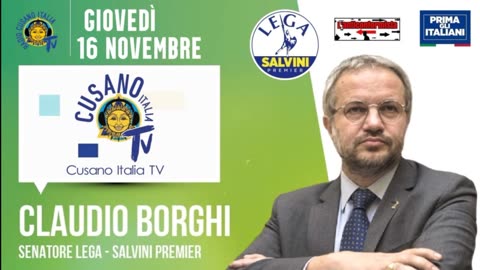 🔴 Intervista telefonica al Sen. Claudio Borghi su "Radio Cusano TV Italia" (16/11/2023).