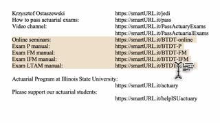 Exam FM exercise for March 14, 2022