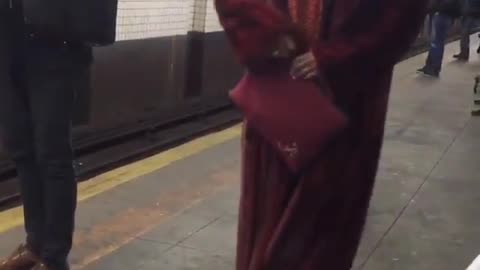 Pimp Spotted On NYC Subway Platform