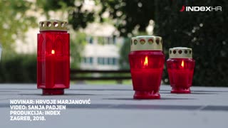 Paljenje svijeća za poginulog mladića u Zaprešiću