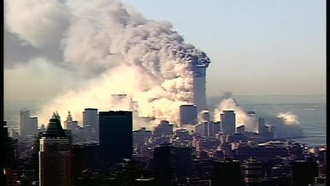 WTC 9/11 Footage by WABC-TV "NewsCopter 7" with zoomed in collapse of WTC 2