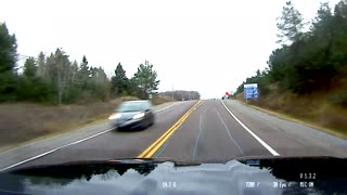 Truck Cam - Dump truck runs red light.