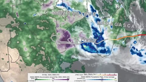 NASA Tracks Freddy, Longest-lived Tropical Cyclone on Record