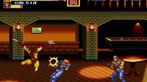 Take on Streets of Rage 2 with Wolverine from the X-Men