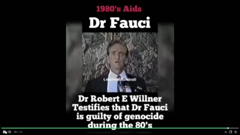 CLIP: Old video of Dr. Robert E. Willner, MD, Ph.D. accusing Fauci of Genocide during AIDS