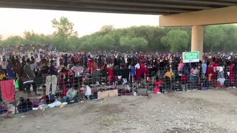 New Video Footage of Del Rio, Texas Shows Border Crisis CONTINUES TO GROW!!!