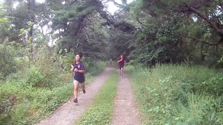 Humphreys HS Cross Country 800m repeats on Trails