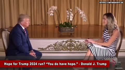 President Trump talks of possible 2024 run.