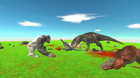 Mutant Primates vs Carnivore Dinosaurs - Animal Revolt Battle Simulator