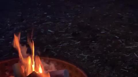 Calming fire place in small park