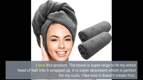 Premium microfiber extra-large hair towel by the curly co. With the curly co guarantee