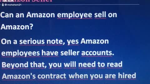 Can an Amazon employee sell on Amazon?