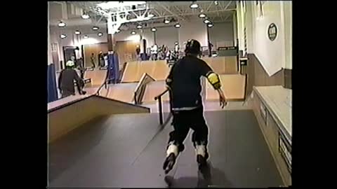 Rollerblader Tries To Grind A Rail, Slips And Hits His Crotch On The Pole
