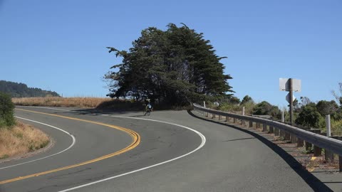 California bicycle on coastal road