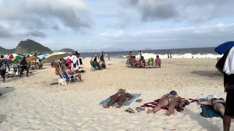 Nice day at Copacabana beach Brazil