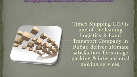 Shipping & Logistics Companies In Dubai