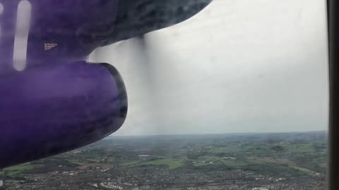 Flybe Prop Plane Take off from Belfast