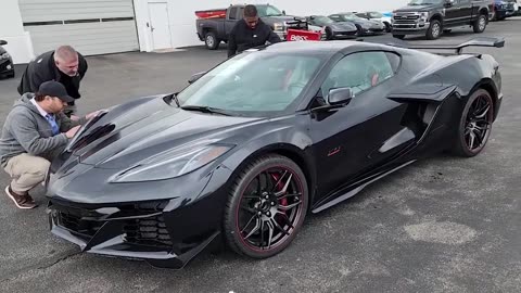 Anthony welcomes the arrival of his 2023 Chevrolet Corvette C8 Z06 70th Anniversary Edition
