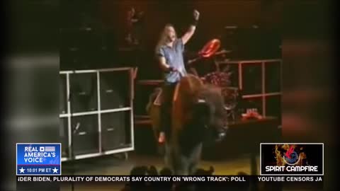 TED NUGENT RIDES IN ON A BUFFALO - SPIRIT CAMPFIRE OPEN