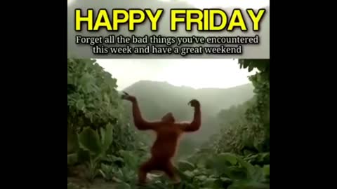 Dancing Monkey HAPPY FRIDAY