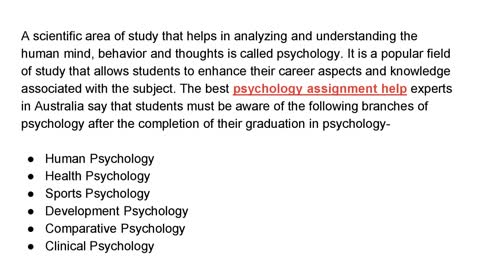 List of the Popular Psychology Branches