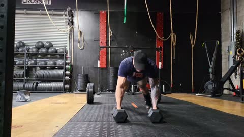 Dumb bell push up Cleans