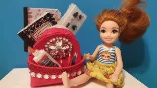 6 Coloured Doll Backpack DIY - Miniature Backpack DIY - Barbie Backpack