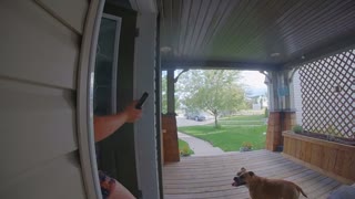 Doorbell Camera Catches Lady Falling
