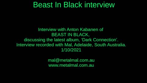 20211001 BEAST IN BLACK interview