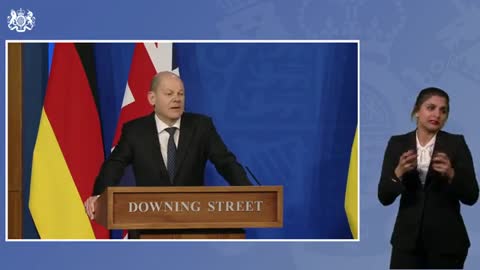 UK PM Boris Johnson And German Chancellor Olaf Scholz Hold Press Briefing