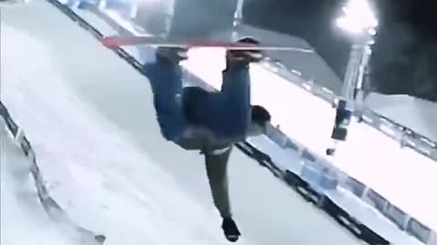 Snowboard in hand