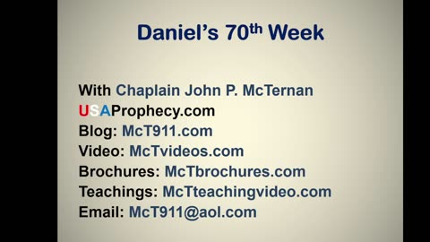 Bible Teaching: Daniel's 70th Week Part 2