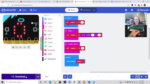 I created a Six sided dice with the MicroBit #microsoft #microbit #programming