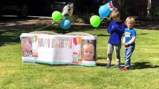 Police Officers give birthday boy a special visit