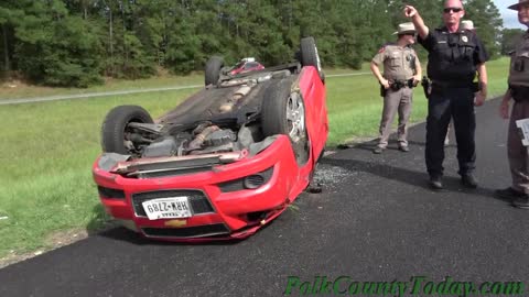 WRONG WAY DRIVER ROLLS VEHICLE, LAURELIA TEXAS, 07/03/21...